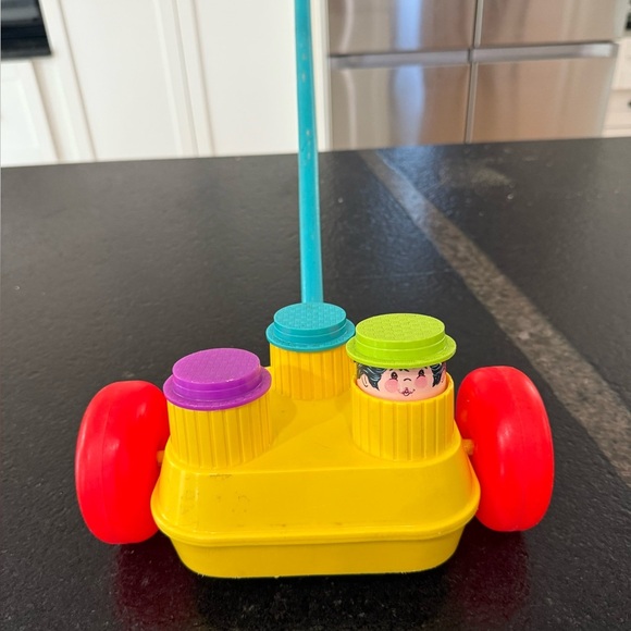 NEAT VINTAGE FISHER PRICE HAPPY WHISTLERS PUSH POP UP TOY - Picture 3 of 6